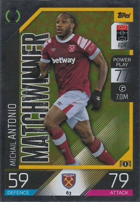 #063 Michail Antonio (West Ham United) - Topps Match Attax 2022/23