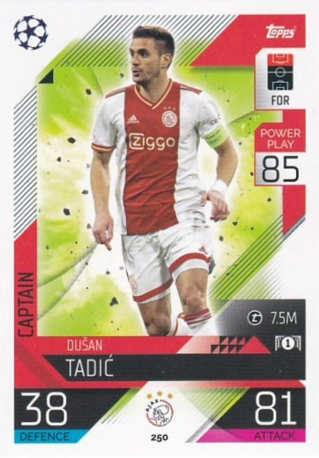 #250 Dusan Tadic (Ajax) - Topps Match Attax 2022/23