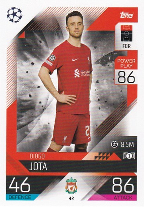 #042 Diogo Jota (Liverpool) - Topps Match Attax 2022/23