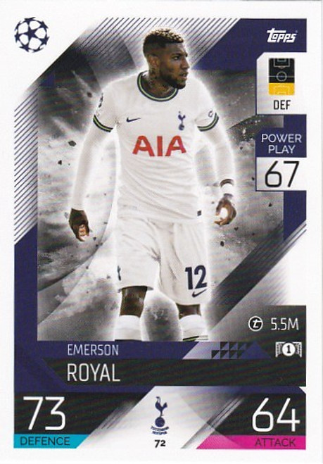 #072 Emerson Royal (Tottenham) - Topps Match Attax 2022/23