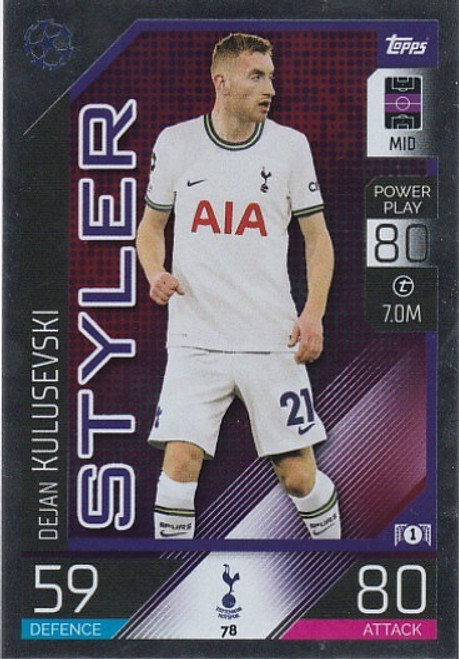 #078 Dejan Kulusevski (Tottenham) - Topps Match Attax 2022/23