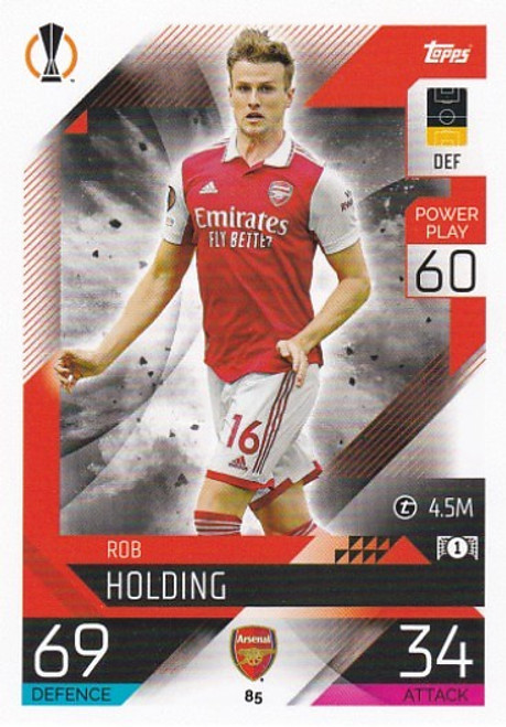 #085 Rob Holding (Arsenal) - Topps Match Attax 2022/23