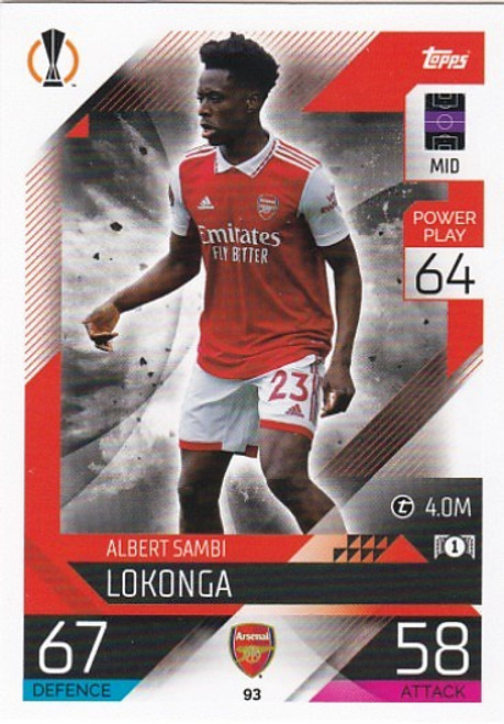 #093 Albert Sambi Lokonga (Arsenal) - Topps Match Attax 2022/23