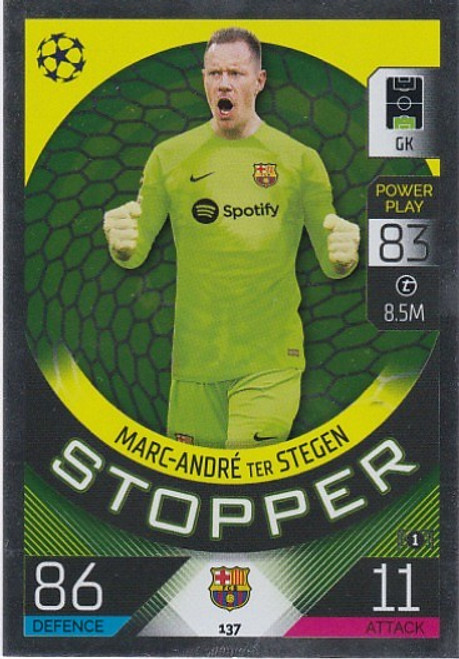 #137 Marc-Andre Ter Stegen (Barcelona) - Topps Match Attax 2022/23