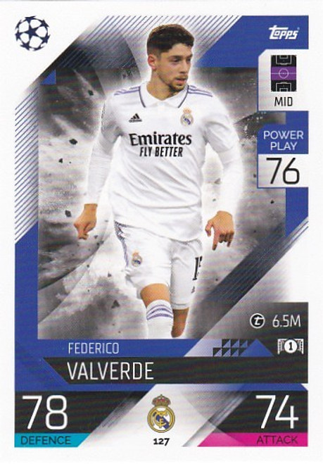 #127 Federico Valverde (Real Madrid) - Topps Match Attax 2022/23