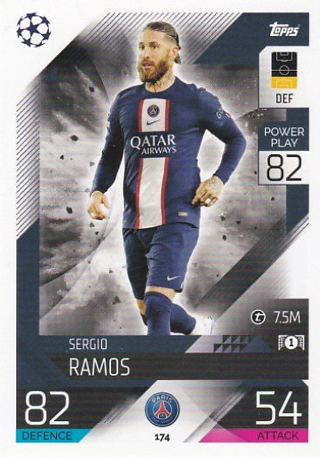 #174 Sergio Ramos (PSG) - Topps Match Attax 2022/23