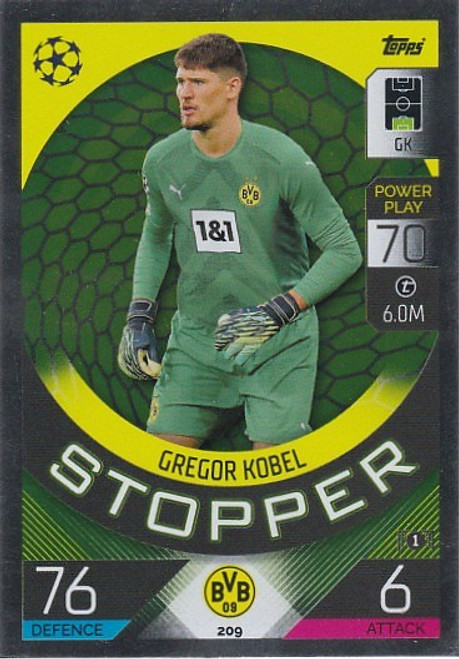 #209 Gregor Kobel (Borussia Dortmund) - Topps Match Attax 2022/23
