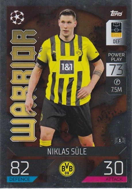 #213 Niklas Sule (Borussia Dortmund) - Topps Match Attax 2022/23
