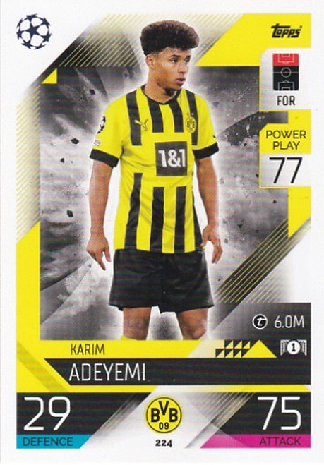 #224 Karim Adeyemi (Borussia Dortmund) - Topps Match Attax 2022/23