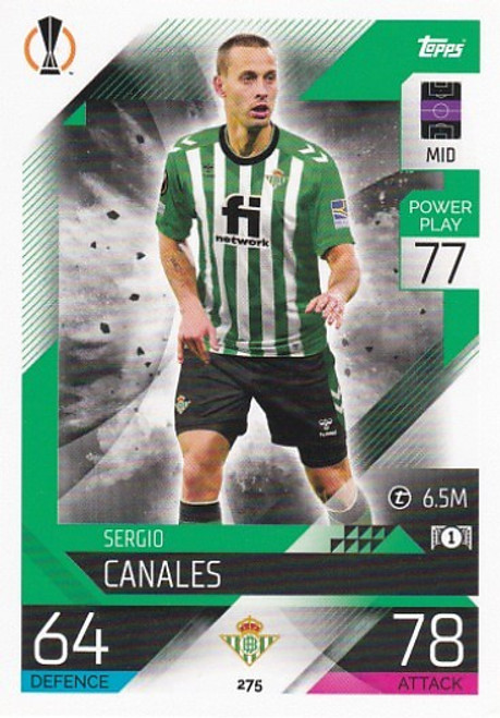 #275 Sergio Canales (Real Betis) - Topps Match Attax 2022/23