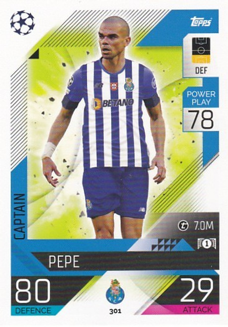 #301 Pepe (Porto) - Topps Match Attax 2022/23