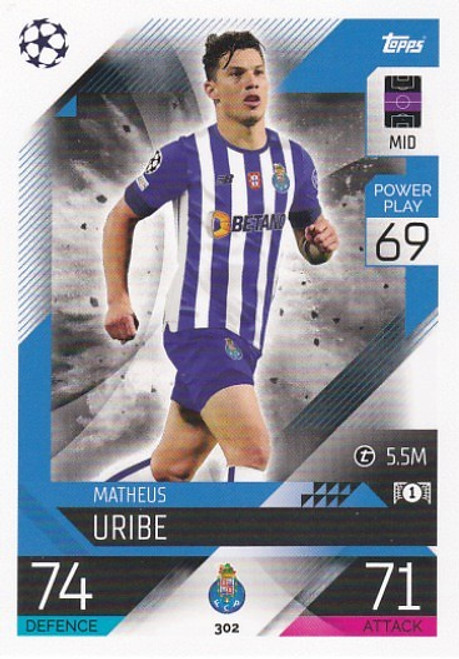 #302 Matheus Uribe (Porto) - Topps Match Attax 2022/23