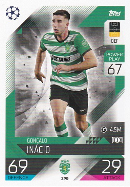 #309 Goncalo Inacio (Sporting) - Topps Match Attax 2022/23