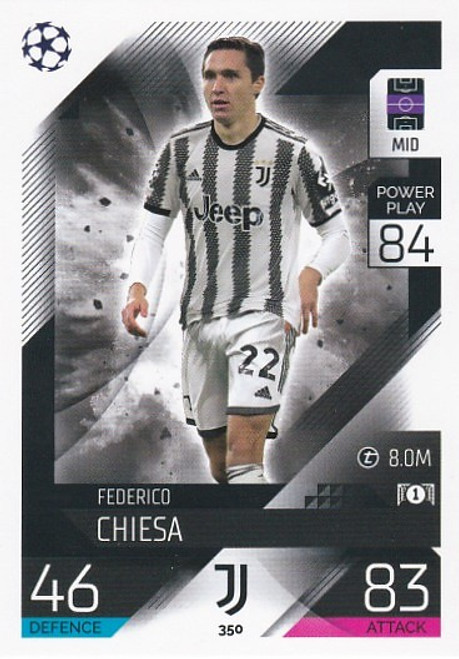 #350 Federico Chiesa (Juventus) - Topps Match Attax 2022/23