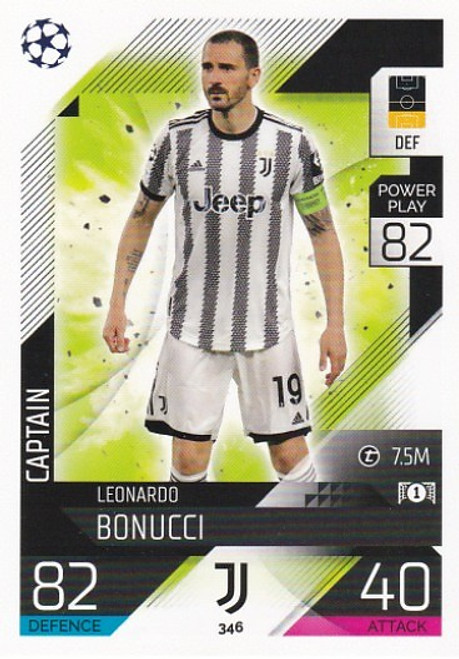 #346 Leonardo Bonucci (Juventus) - Topps Match Attax 2022/23