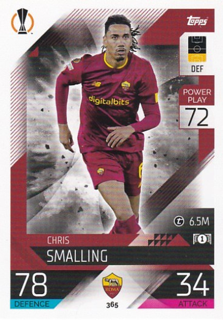 #365 Chris Smalling (Roma) - Topps Match Attax 2022/23