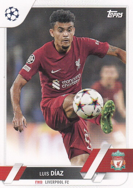 #199 Luis Diaz (Liverpool) Topps UEFA Club Competitions Flagship 2022/23