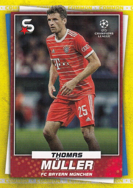 #101 Thomas Muller (Bayern Munich) - YELLOW PARALLEL (COMMON - IMAGE VARIATION) - Topps Superstars 2022/23 #101 Thomas Muller (Bayern Munich) - YELLOW PARALLEL (COMMON - IMAGE VARIATION) - Topps Superstars 2022/23