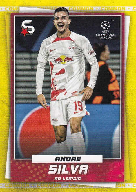#122 Andre Silva (RB Leipzig) - YELLOW PARALLEL (COMMON - IMAGE VARIATION) - Topps Superstars 2022/23