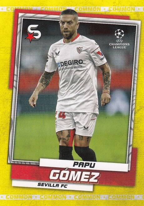 #066 Papu Gomez (Sevilla) - YELLOW PARALLEL (COMMON - IMAGE VARIATION) - Topps Superstars 2022/23