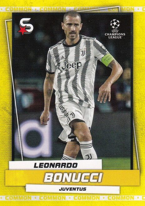 #086 Leonardo Bonucci (Juventus) - YELLOW PARALLEL (COMMON - IMAGE VARIATION) - Topps Superstars 2022/23