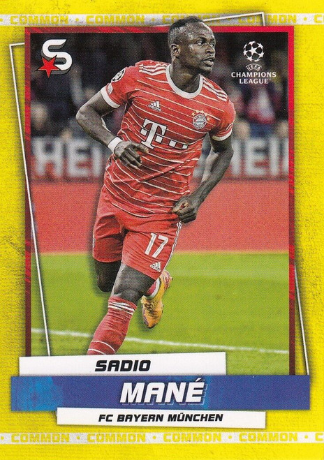 #102 Sadio Mane (Bayern Munich) - YELLOW PARALLEL (COMMON - IMAGE VARIATION) - Topps Superstars 2022/23 #102 Sadio Mane (Bayern Munich) - YELLOW PARALLEL (COMMON - IMAGE VARIATION) - Topps Superstars 2022/23