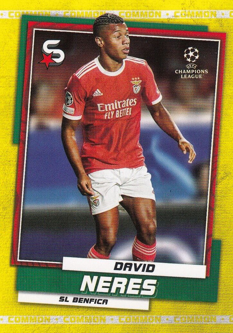 #151 David Neres (Benfica) - YELLOW PARALLEL (COMMON - IMAGE VARIATION) - Topps Superstars 2022/23