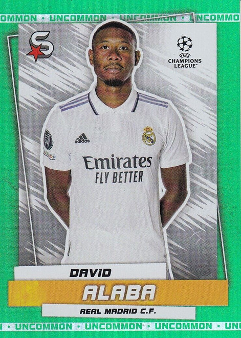 #038 David Alaba (Real Madrid) - GREEN PARALLEL (UNCOMMON) - Topps Superstars 2022/23