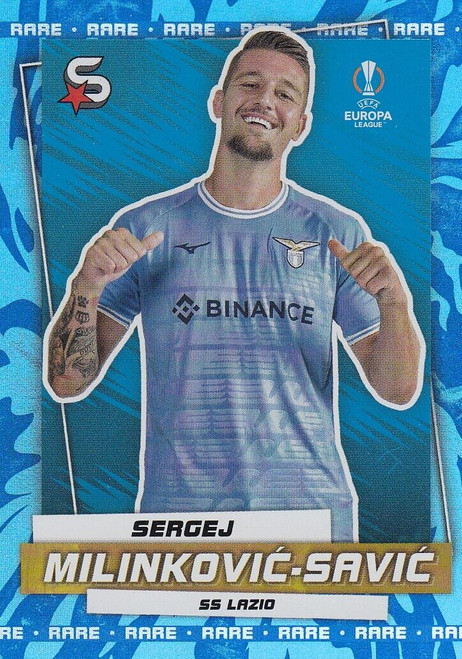 #180 Sergej Milinkovic-Savic (Lazio) - BLUE PARALLEL (RARE) - Topps Superstars 2022/23