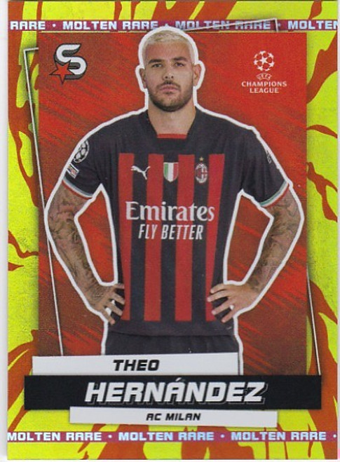 #068 Theo Hernandez (AC Milan) - MOLTEN PARALLEL (RARE) - Topps Superstars 2022/23