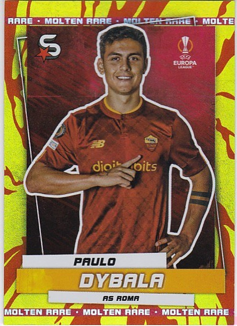 #183 Paulo Dybala (Roma) - MOLTEN PARALLEL (RARE) - Topps Superstars 2022/23