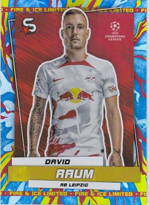 #117 David Raum (RB Leipzig) - FIRE & ICE PARALLEL (LIMITED) - Topps Superstars 2022/23