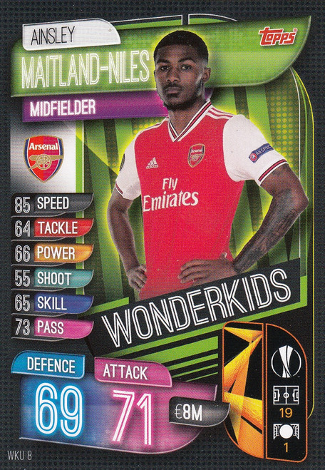 #WKU8 Ainsley Maitland-Niles (Arsenal) Match Attax Champions League 2019/20 WONDERKIDS