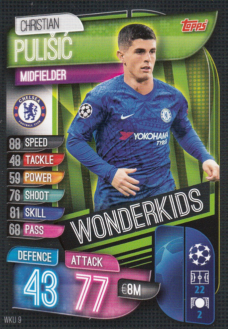 #WKU9 Christian Pulisic (Chelsea) Match Attax Champions League 2019/20 WONDERKIDS