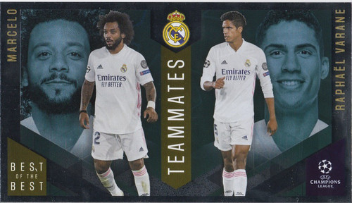 #148 Marcelo & Raphael Varane (Real Madrid) - TEAMMATES - Topps UEFA Champions League Best of the Best 2020/21