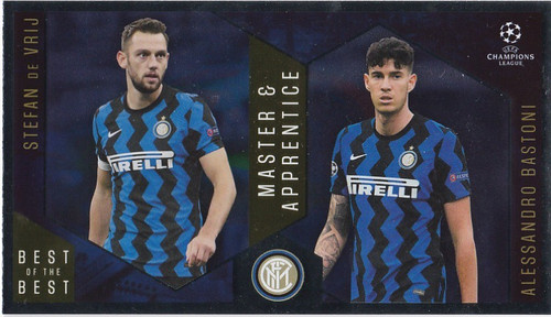 #135 Stefan De Vrij & Alessandro Bastoni (Inter Milan) - MASTER & APPRENTICE - Topps UEFA Champions League Best of the Best 2020/21