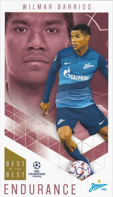 #060 Wilmar Barrios (Zenit) - ENDURANCE - Topps UEFA Champions League Best of the Best 2020/21