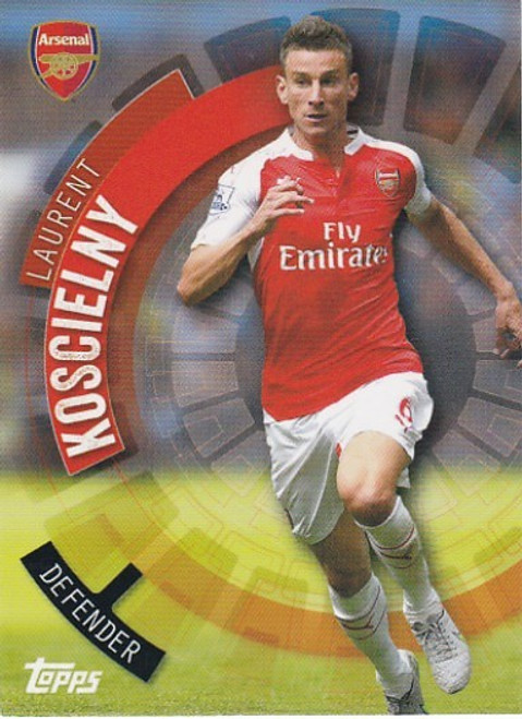 #010 Laurent Koscielny (Arsenal) - Topps Premier Club 2015/2016 (Premier League)
