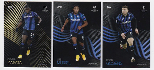 TEAM SET - Atalanta (Duvan Zapata, Luis Muriel & Robin Gosens) - Topps Knockout UEFA Champions League 2020/21
