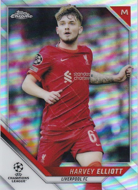 #027 Harvey Elliott (Liverpool) - REFRACTOR PARALLEL - Topps Chrome UEFA Champions League 2021/22