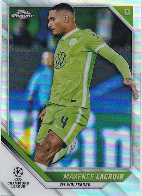 #048 Maxence Lacroix (Wolfsburg) - REFRACTOR PARALLEL - Topps Chrome UEFA Champions League 2021/22