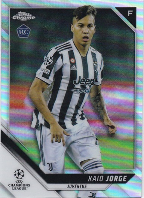 #044 Kaio Jorge (Juventus) - REFRACTOR PARALLEL - Topps Chrome UEFA Champions League 2021/22 - ROOKIE CARD RC