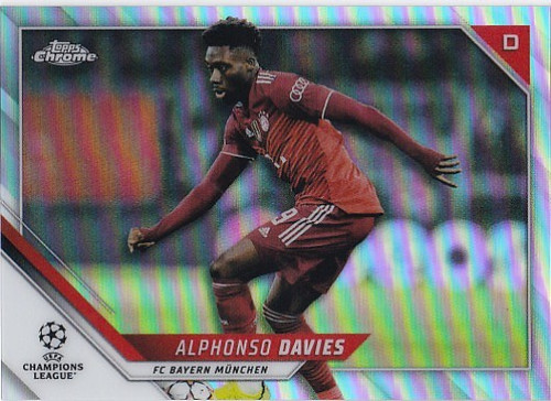 #088 Alphonso Davies (Bayern Munich) - REFRACTOR PARALLEL - Topps Chrome UEFA Champions League 2021/22