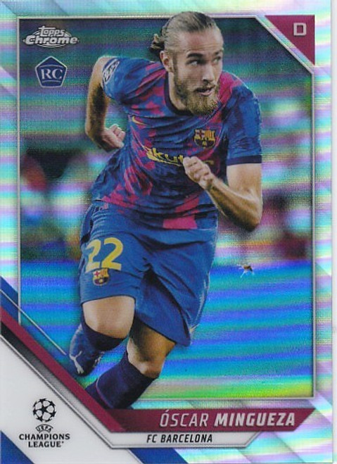 #033 Oscar Mingueza (Barcelona) - REFRACTOR PARALLEL - Topps Chrome UEFA Champions League 2021/22