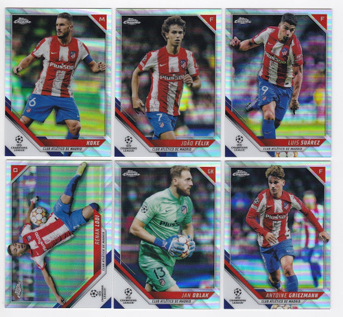 TEAM SET - Atletico Madrid - REFRACTOR PARALLEL - Topps Chrome UEFA Champions League 2021/22