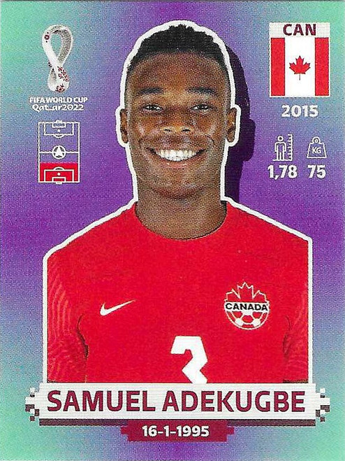 CAN005 - Samuel Adekugbe (Canada) - Panini World Cup 2022 - Sticker