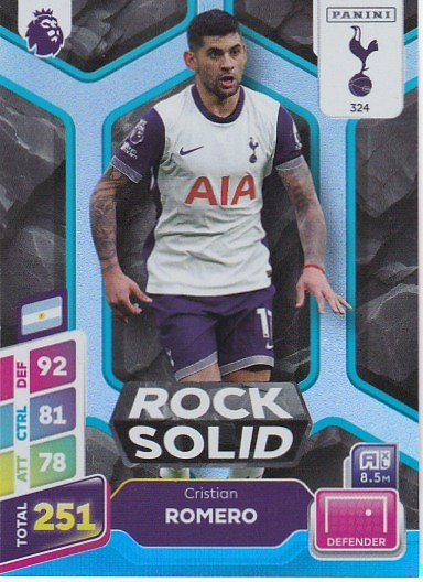 #324 Cristian Romero (Tottenham) - BLUE PARALLEL - Panini Adrenalyn XL Premier League PLUS 2025