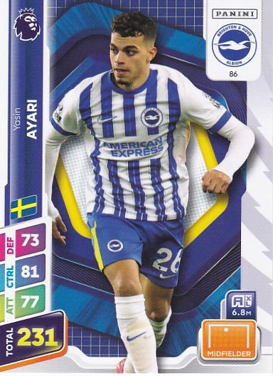 #086 Yasin Ayari (Brighton) - Panini Adrenalyn XL Premier League PLUS 2025