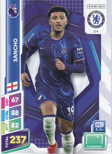 #114 Jadon Sancho (Chelsea) - Panini Adrenalyn XL Premier League PLUS 2025
