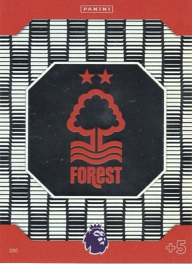 #280 Crest Card (Nottingham Forest) - Panini Adrenalyn XL Premier League PLUS 2025